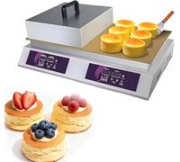 Soufflés Eléctrico, Antiadherente De Acero Inox Para Hacer Panqueques, Soufflés, Dorayakis Y Muffins. Máquina Para Fabricar Planchas Eléctricas Comerciales Con Placa Calefactora De Cobre Doublehead