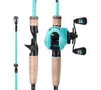 Sougayilang Baitcaster Combos, Combo Baitcasting ligero, Combo de cañas de pescar M/MH Baitcasting 2 piezas, Kit de caña de pescar y carrete 5.9FT/6.9FT-2.1-LR