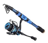 Sougayilang Caña de pescar telescópica, fibra de carbono de 24 tonos, asiento de carrete mecanizado CNC, mango cómodo de EVA, caña de pescar de viaje para pesca de trucha de bajo - 1,8 m