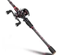 Sougayilang Caña de pescar y carrete Combo, carrete telescópico de caña de bastidor de cebo con bolsa de transporte Combo de cebo para agua salada de agua dulce, caña de 2,1 m y carrete izquierdo con bolsa de transporte