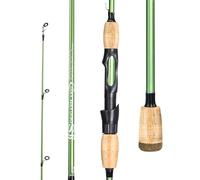 Sougayilang Cañas de pescar,24 Toneladas Fibra de Carbono Spinning Rod Guías de Acero Inoxidable,Caña ligera Baitcasting - Dos piezas Spinning - 1.98M