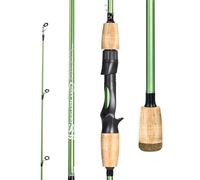 Sougayilang Cañas de pescar,24 Toneladas Fibra de Carbono Spinning Rod Guías de Acero Inoxidable,Caña ligera de Baitcasting - Fundición de dos piezas- 1,8M