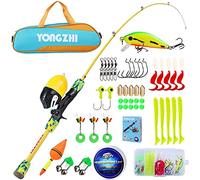 Sougayilang Canne à pêche pour Enfants, canne à pêche télescopique Portable et Moulinet, Avec Ligne de pêche leurres Sac de pêche pour Filles et garçons voyageant canne à pêche pour Enfants-Y