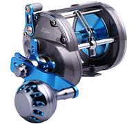 Sougayilang Carrete de Arrastre de Nivel de Agua Salada, carretes convencionales, Pesca en Barco, Pesca en el océano, para lubina, Mero, salmón, sha4000, diestro, sin Contador de línea