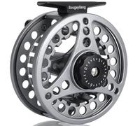 Sougayilang Carrete de pesca con mosca grande con cuerpo de aluminio fundido - 5/6, 7/8 pesos, esencial para principiantes - QS5/6