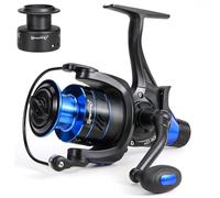 Sougayilang Carrete de pesca de carpa 13+1BB, carrete de pesca suave, potente carrete de pesca con carrete de repuesto-KOL40