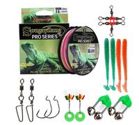 Sougayilang - Carrete de pesca (multicolor, 0,6 hilos y señuelo) - Línea de pesca trenzada de PE de