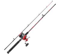 Sougayilang Combo de caña de pescar y carrete de 2,1 m, caña de surf de 2 secciones, carrete redondo GCTA30, mango izquierdo/derecho, adecuado para pesca en la costa/barco-R