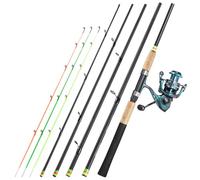 Sougayilang Feeder - Caña de pescar con 3 puntas Protable, 3000 tamaños, carrete giratorio, caña de viaje de spinning, gama completa, acción carpa, caña gruesa, multicolor