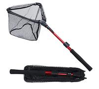 Sougayilang Fishing Net Fish Landing Net, Foldable Collapsible Telescopic Pole with EVA Handle, Durable Nylon Material Mesh, Safe Fish Catching or Releasing
