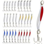 Sougayilang Fishing Spoons Lure, Casting Fishing Lures Blade Baits, Great for Fishing Perch, Crappie, Trout, Bass, Pike, Musky, Walleye, Salmon, Striper and More