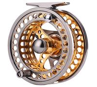 Sougayilang Carrete de Pesca con Mosca, Eje Grande 2+1 BB con Cuerpo de aleación de Aluminio mecanizado CNC y Carrete en Carrete de Mosca tamaños 5/6