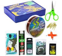 Sougayilang Juego de 9 herramientas de aparejos de pesca de carpa, bolsa de repuesto de malla PVA, extractor de nudos, herramientas de cebo, aparejos de pesca de carpa, mangas giratorias antienredos