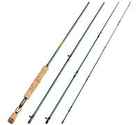 Sougayilang Mosca Caña de pescar de 4 piezas, 9 pies, ligera, ultraligera, portátil, barra de pesca para trucha, salmón, sunfish equipo, viaje, pesca, 7/8, verde