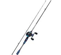 Sougayilang MX-2 - Caña de pesca para lanzar y carrete Baitcaster Combo 1,8/2,1 m, kit de pesca de carnívoros como lucio, perca, lucioperca, 1.8B-R