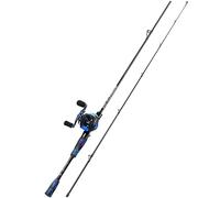 Sougayilang MX-2 - Caña de pesca para lanzar y carrete Baitcaster Combo 1,8/2,1 m, kit de pesca de carnívoros como lucio, perca, lucioperca, 1.8B-L