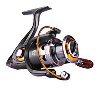 Sougayilang pesca spinning Carretes con izquierda/derecha intercambiables plegable Mango de madera potente cuerpo de metal 5.2: 1/5.1: 1 relación de transmisión suave 11BB para barco de bajura Rock agua dulce agua salada pesca, 11BB DK4000 Series