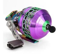 Sougayilang Spincast - Carrete de pesca, relación de transmisión 3.9:1 de alta velocidad, diseño de fundición de cebo con botón sin problemas y mango reversible para recuperación izquierda/derecha,