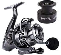 Sougayilang pesca Reel 13 + 1BB luz peso Ultra suave aluminio Spinning Carrete de pesca con bobina libre piezas de grafito