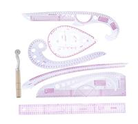 SouiWuzi Ruler Costura Curvas Francesas Métrica Multifunción Patrón Medida Medida Herramienta para Dressmaking DIY Ropa 7 unids, Reglas de Costura y Curvas