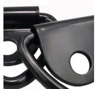 SOUJAP Anclaje en D de amarre, ganchos para camioneta y remolque, negro, 6,2 x 5,6 cm, paquete de 6