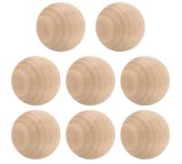 SOUJAP Paquete de 8 bolas de madera de 3 pulgadas, bolas de madera redondas sin terminar, esferas de madera dura para manualidades, proyectos de bricolaje