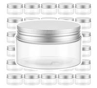 SOUJAP Tarros de almacenamiento de plástico, transparentes, boca ancha, 100 ml, 7,1 x 4 cm, para especias y crema, paquete de 30