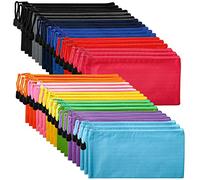 SOUJOY 36 Estuches con Cremallera, Bolsas de PVC con Cremallera de 9 x 4.7 Pulgadas, Estuche Impermeable para Billetes, cosméticos, máscaras, Almacenamiento de Viaje, Multicolor, Talla única, Moderno
