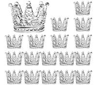 SOUJOY Paquete de 18 portavelas de té, portavelas de Corona de Cristal, Soporte de Vela votiva de Cristal para Mesa de Comedor, Centro de Mesa, decoración del hogar, Pieza de Boda