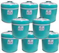 SOUK ONE Cartucho de gas premium 500 g (880 ml) 8 unidades con válvula de rosca EN417, cartucho de rosca B188, hornillo de camping, calentador de gas, cartucho de gas butano para camping (8 x 500 g)