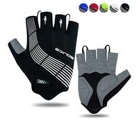 Souke Sports Guantes De Ciclismo Acolchados Antideslizantes Medio Dedo Acolchado Transpirable Guantes MTB Mujer/Hombres Unisexo