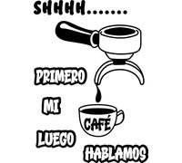 Soul Art Graphics, Vinilo decorativo de pared con frase 'Primero mi café...' para bar cafetería o restaurante. Pegatina decorativa para pared de cocina o restaurante. Vinilo de corte (21x30cm)