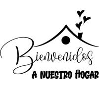 Soul Art Graphics Vinilos de Pared Decorativos con Frase 'Bienvenidos a Nuestro Hogar' Vinilo Decorativo Pared Salón, Vinilo de Corte (41x59cm) Negro, Tipográfico, Irregular, Indoor, Decal, Sticker
