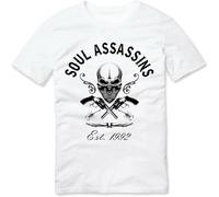 Soul Assassins Old School West Coast Hip Hop T Shirt White 3XL