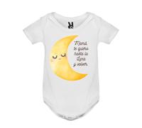 Soul | Body de Manga Corta Para Bebé | Regalo Mamas Primerizas y Bebés Recien Nacidos | Día de la Madre San Valentin (Hasta la Luna, 3/6 Meses)