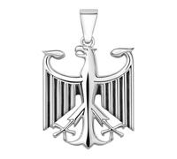 Soul-Cats Colgante de águila federal de acero inoxidable 316L, pulido a mano, color plata, joya para hombre en caja de regalo