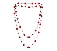 Soul-Cats Collar de perlas para mujer, 170 cm, cadena larga de perlas, elegante, con cierre de mosquetón, Mittel, Acrílico, No es una piedra preciosa