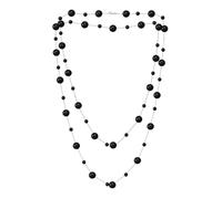 Soul-Cats Collar de perlas para mujer, 170 cm, cadena larga de perlas, elegante, con cierre de mosquetón, Mittel, Acrílico, No es una piedra preciosa