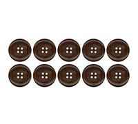 Soul-Cats Juego de 10 pomos de madera de color marrón oscuro, diámetro aprox. 3 cm