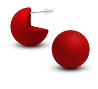 Soul-Cats Pendientes coloridos de plástico mate de 20 mm de diámetro para mujer, bonitos pendientes en diseño de bola, Acrílico