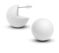 Soul-Cats Pendientes coloridos de plástico mate de 20 mm de diámetro para mujer, bonitos pendientes en diseño de bola, Acrílico