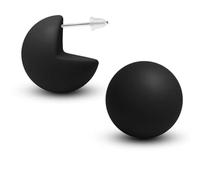 Soul-Cats Pendientes coloridos de plástico mate de 20 mm de diámetro para mujer, bonitos pendientes en diseño de bola, Acrílico