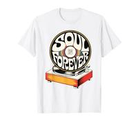 Soul Is Forever Retro 1970s Vinilo Vintage Groovy Music Camiseta
