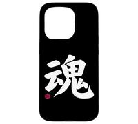Soul Kanji en Letra Japonesa símbolo de Japón en la Parte Delantera y Trasera Carcasa para iPhone 15 Pro