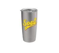 Soul Music/Retro Dancing 80s Disco - Vintage Style Soul Vaso térmico de acero inoxidable de doble pared