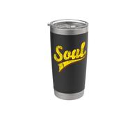 Soul Music/Retro Dancing 80s Disco - Vintage Style Soul Vaso térmico de acero inoxidable de doble pared