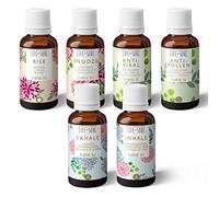 Soul Nutrients Colección completa de aceites esenciales, 6 unidades de 10 ml con tarjetas de consejos gratis.