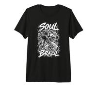 Soul of Brazil Camiseta Divertida Capoeira Roda Fighter Camiseta Premium