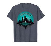 Soul of Chicago House Music - Camiseta gráfica para Hombre Camiseta, Hombre, Azul Jaspeado, S