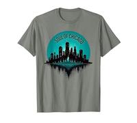 Soul of Chicago House Music - Camiseta gráfica para Hombre Camiseta, Hombre, Verde Militar Jaspeado, XL
